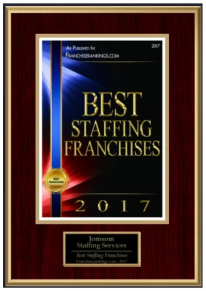 2017 Best Staffing Plaque
